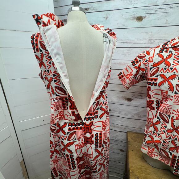 VTG McDonalds Uniform Men Hawaiian Camp Shirt & Woman Mumu Dress Employee Luau - Picture 11 of 15